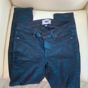 PAIGE Verdugo ultra skinny blue crinkle jeans